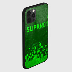 Чехол для iPhone 12 Pro Max Slipknot - green gradient посередине, цвет: 3D-черный — фото 2