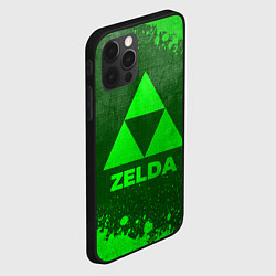 Чехол для iPhone 12 Pro Max Zelda - green gradient, цвет: 3D-черный — фото 2