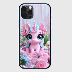 Чехол для iPhone 12 Pro Max Милая маленькая единорожка, цвет: 3D-черный