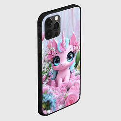 Чехол для iPhone 12 Pro Max Милая маленькая единорожка, цвет: 3D-черный — фото 2