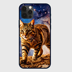 Чехол для iPhone 12 Pro Max Пиксибоб в космосе, цвет: 3D-черный