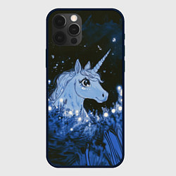 Чехол для iPhone 12 Pro Max Единорог и светлячки, цвет: 3D-черный