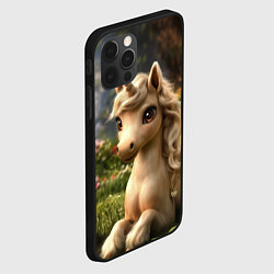 Чехол для iPhone 12 Pro Max Единорожка кофейного цвета, цвет: 3D-черный — фото 2
