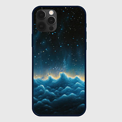 Чехол для iPhone 12 Pro Max Облака и черное небо текстура, цвет: 3D-черный