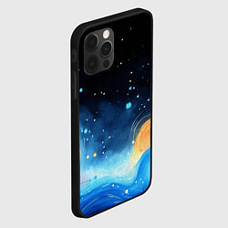 Чехол для iPhone 12 Pro Max Синяя магическая краска, цвет: 3D-черный — фото 2