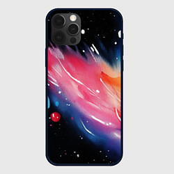 Чехол для iPhone 12 Pro Max Разноцветный абстрактный мазок краски, цвет: 3D-черный