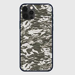Чехол для iPhone 12 Pro Max Фактурный камуфляж, цвет: 3D-черный