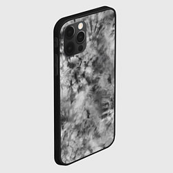 Чехол для iPhone 12 Pro Max Серый тай дай - абстракция, цвет: 3D-черный — фото 2