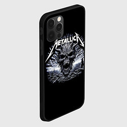 Чехол для iPhone 12 Pro Max Metallica - horned skull, цвет: 3D-черный — фото 2