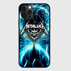 Чехол для iPhone 12 Pro Max Neon glow - Metallica, цвет: 3D-черный