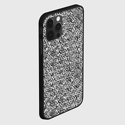 Чехол для iPhone 12 Pro Max Чёрно-белый текстурный, цвет: 3D-черный — фото 2