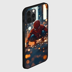Чехол для iPhone 12 Pro Max Человек паук и золотая пыльца, цвет: 3D-черный — фото 2