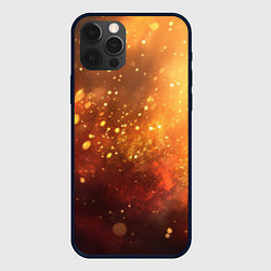 Чехол для iPhone 12 Pro Max Золотая блестящая текстура, цвет: 3D-черный