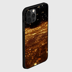 Чехол для iPhone 12 Pro Max Золотистые крупицы на черном, цвет: 3D-черный — фото 2