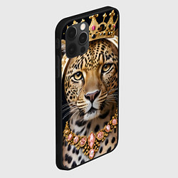 Чехол для iPhone 12 Pro Max Леопард с короной, цвет: 3D-черный — фото 2