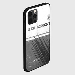 Чехол для iPhone 12 Pro Max AEK Athens - white gradient посередине, цвет: 3D-черный — фото 2