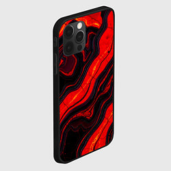 Чехол для iPhone 12 Pro Max Срез магматической породы, цвет: 3D-черный — фото 2