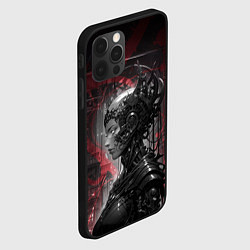 Чехол для iPhone 12 Pro Max Футуристичная кибернетическая жница, цвет: 3D-черный — фото 2