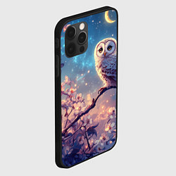 Чехол для iPhone 12 Pro Max Сова на фоне ночного неба, цвет: 3D-черный — фото 2