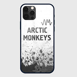 Чехол для iPhone 12 Pro Max Arctic Monkeys - white gradient посередине, цвет: 3D-черный
