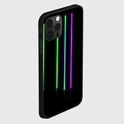 Чехол для iPhone 12 Pro Max Neon stripes, цвет: 3D-черный — фото 2