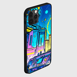 Чехол для iPhone 12 Pro Max Космический город, цвет: 3D-черный — фото 2