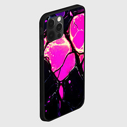 Чехол для iPhone 12 Pro Max Розовые пятна в текстуре, цвет: 3D-черный — фото 2
