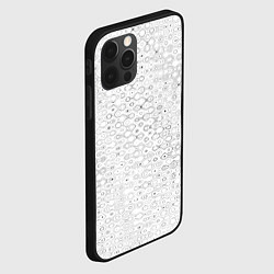 Чехол для iPhone 12 Pro Max Белый с абстрактным узором, цвет: 3D-черный — фото 2