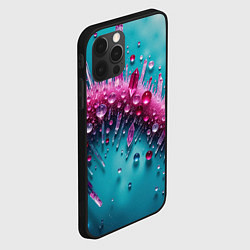 Чехол для iPhone 12 Pro Max Розовые кристаллы, цвет: 3D-черный — фото 2