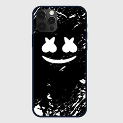 Чехол для iPhone 12 Pro Max Marshmello брызги красок, цвет: 3D-черный