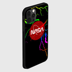 Чехол для iPhone 12 Pro Max НАСА молнии градиент, цвет: 3D-черный — фото 2