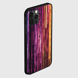 Чехол для iPhone 12 Pro Max Неоновый и переливающийся киберпанк узор, цвет: 3D-черный — фото 2