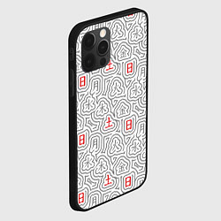 Чехол для iPhone 12 Pro Max Серые будни и красные выходные иероглифами, цвет: 3D-черный — фото 2