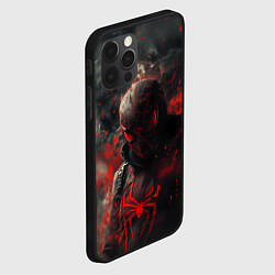 Чехол для iPhone 12 Pro Max Black Spider-man, цвет: 3D-черный — фото 2