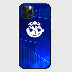 Чехол для iPhone 12 Pro Max Tomodachi Game blue poly, цвет: 3D-черный
