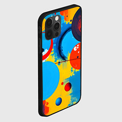 Чехол для iPhone 12 Pro Max Космическая абстракция с кругами, цвет: 3D-черный — фото 2