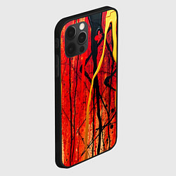 Чехол для iPhone 12 Pro Max Абстракция в красных оттенках, цвет: 3D-черный — фото 2