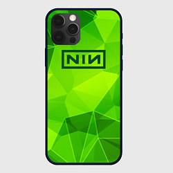 Чехол для iPhone 12 Pro Max Nine Inch Nails green poly, цвет: 3D-черный