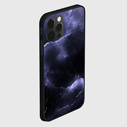 Чехол для iPhone 12 Pro Max Фиолетовая потресканная текстура, цвет: 3D-черный — фото 2