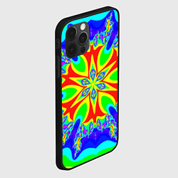 Чехол для iPhone 12 Pro Max Неоновая психоделика узор, цвет: 3D-черный — фото 2