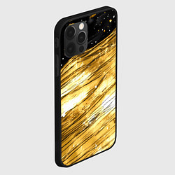 Чехол для iPhone 12 Pro Max Золотой текстурный фон, цвет: 3D-черный — фото 2