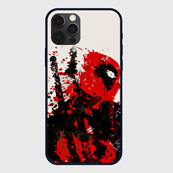 Чехол для iPhone 12 Pro Max Дэдпул брызги, цвет: 3D-черный