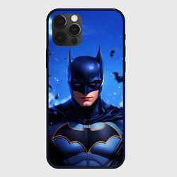 Чехол для iPhone 12 Pro Max Бэтмен синее небо, цвет: 3D-черный