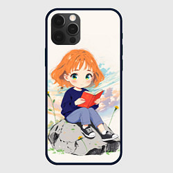 Чехол для iPhone 12 Pro Max Аниме девушка и книга, цвет: 3D-черный