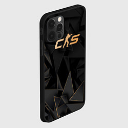 Чехол для iPhone 12 Pro Max Counter-Strike 2 golden poly, цвет: 3D-черный — фото 2