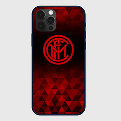 Чехол для iPhone 12 Pro Max Inter red poly, цвет: 3D-черный