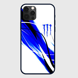 Чехол для iPhone 12 Pro Max Monster energy линии абстракции, цвет: 3D-черный