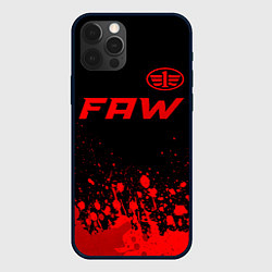 Чехол для iPhone 12 Pro Max FAW - red gradient посередине, цвет: 3D-черный