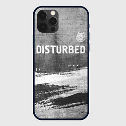 Чехол для iPhone 12 Pro Max Disturbed - grey gradient посередине, цвет: 3D-черный
