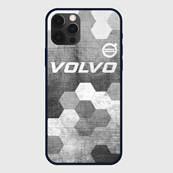 Чехол для iPhone 12 Pro Max Volvo - grey gradient посередине, цвет: 3D-черный